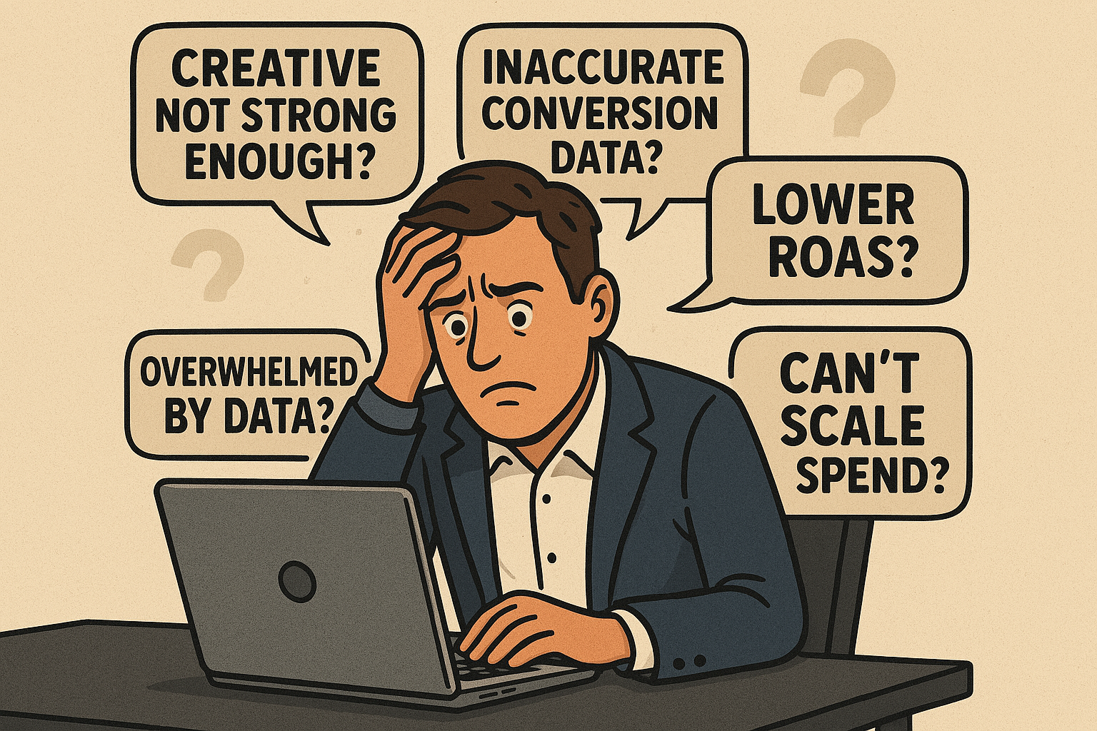 Before: overwhelmed by ad account problems